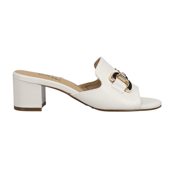 VANELi Oksana Block Heels Womens White Dress Sandals OKSANA-312635