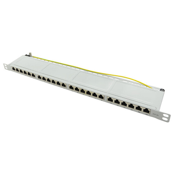 LogiLink NP0062 - 10 Gigabit Ethernet - RJ-45 - Cat6a - Grey - Metal - 0.5U