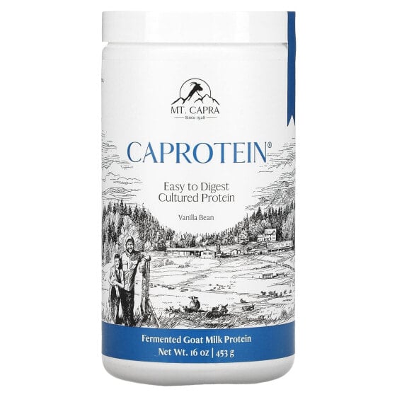 Спортивное питание Животный белок Mt. Capra Caprotein, Белок йогура козье, ваниль, 1 фн (453 г)