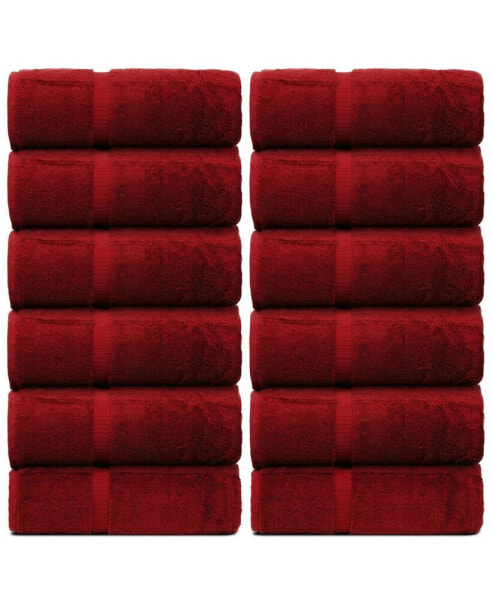 Luxury Hotel Spa Towel Turkish Cotton Wash Cloths, Set of 12