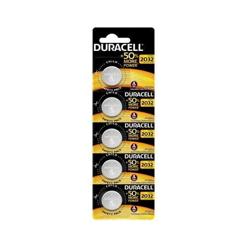 DURACELL Lithium Button Cell Battery 2032 Pack 5 Batteries