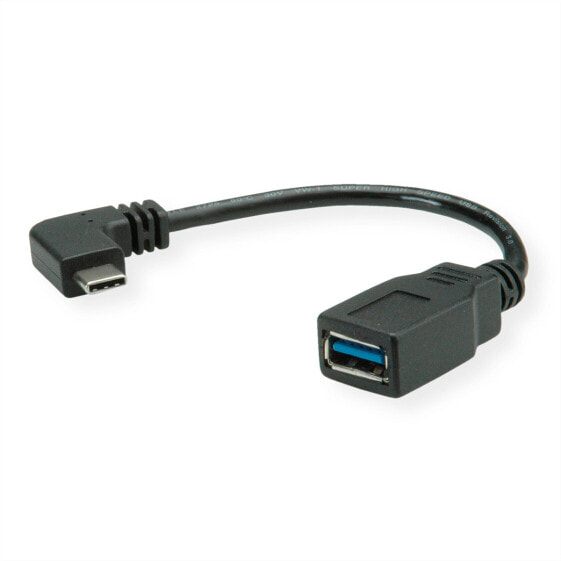 ROLINE 11.02.9031 - 0.15 m - USB A - USB C - USB 3.2 Gen 1 (3.1 Gen 1) - Black