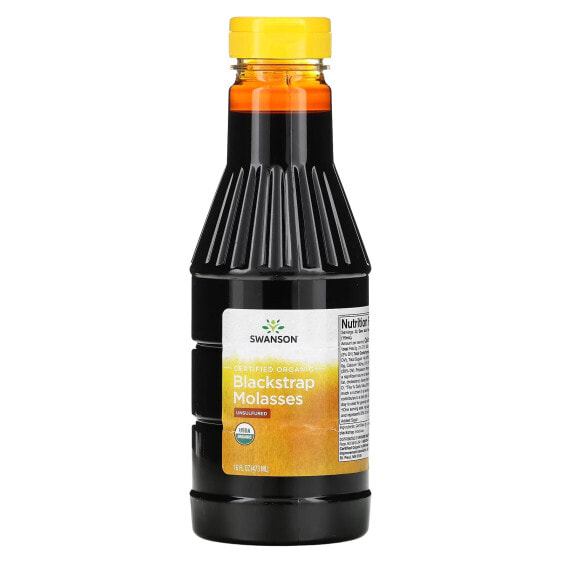 Certified Organic Blackstrap Molasses, Unsulfured, 16 fl oz (473 ml)