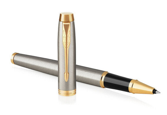 Parker IM - Stick pen - Gray - Black - Brass,Gold,Stainless steel - Fine - Ambidextrous