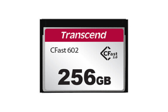 Transcend TS256GCFX602 - 256 GB - CFast 2.0 - 500 MB/s - 350 MB/s - Black