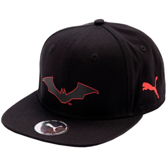 Мужская бейсболка черная с логотипом Puma x Batman Flat Brim Cap 23954 01