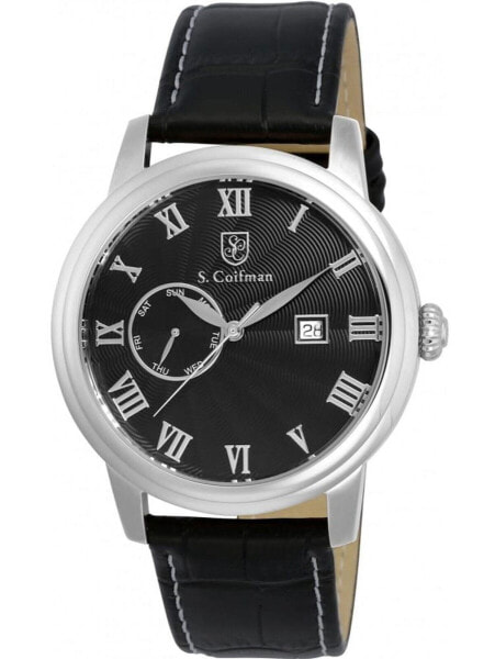 Часы S Coifman Black Leather Steel