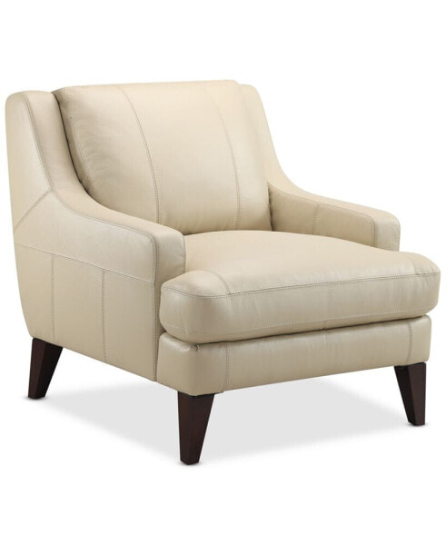 Collyn 34" Modern Leather Chair, Created for Macy's