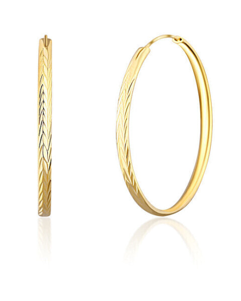 Timeless gold-plated hoop earrings SVLE0206XD5GO