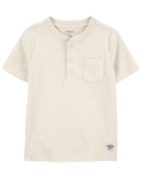 Toddler Heathered Pocket Henley 3T