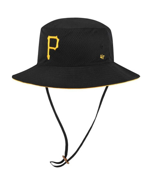 Men's Black Pittsburgh Pirates Panama Pail Bucket Hat