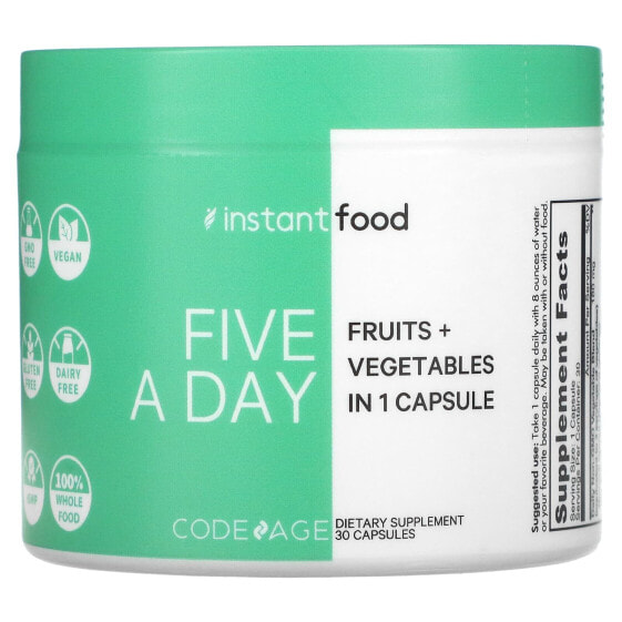 Five A Day, Fruits + Vegetables in 1 Capsule, 30 Capsules