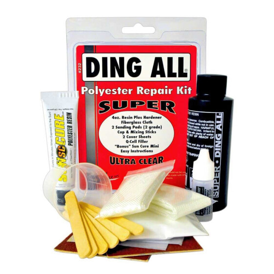 SUN CURE Ding All Super Polyester 4Oz Repair Kit