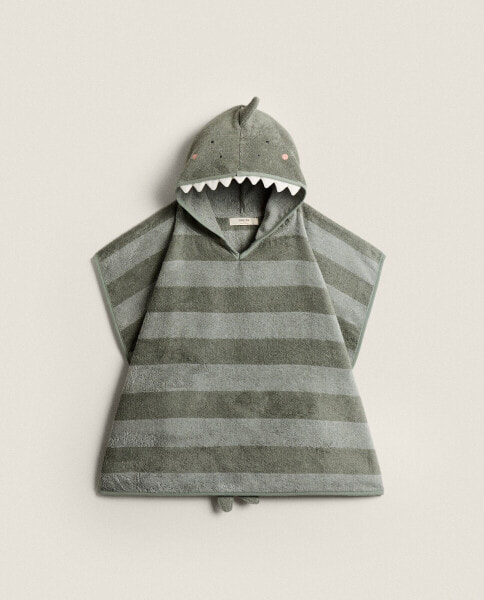 Children’s shark beach poncho