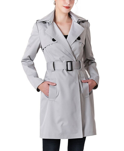 Women's Angie Water Resistant Hooded Trench Coat
