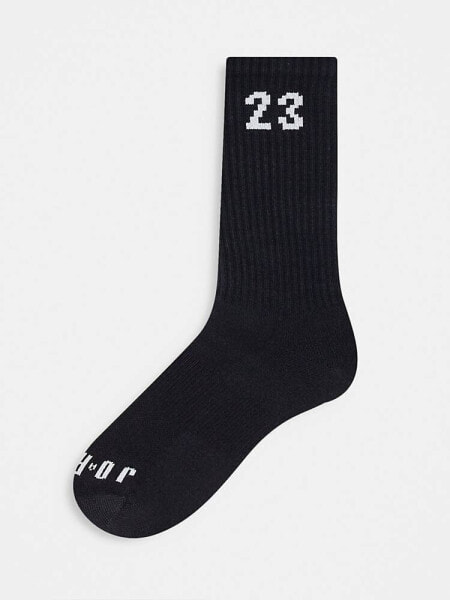 Jordan Essentials 3 pack length socks in black