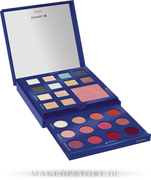 Palette für Gesicht, Augen und Lippen - Pupa Pupart M Palette 2023 004 - Blue