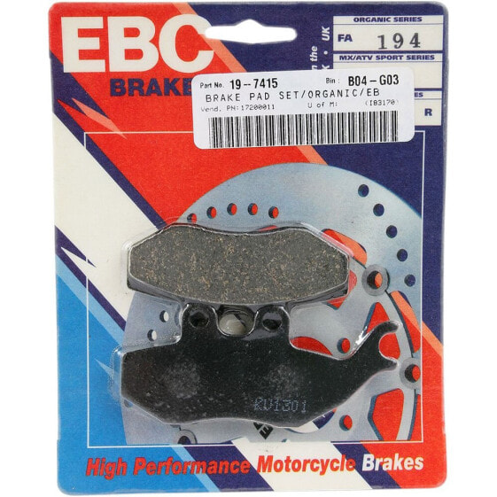 EBC FA Series Organic FA194 Brake Pads