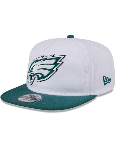 Men's White/Green Philadelphia Eagles 2024 NFL Training Camp Golfer Snapback Hat