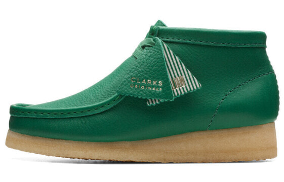 Clarks其乐 Originals WALLABEE 复古潮流舒适 短靴 女款 绿色 / Ботинки Clarks Originals WALLABEE 261732344