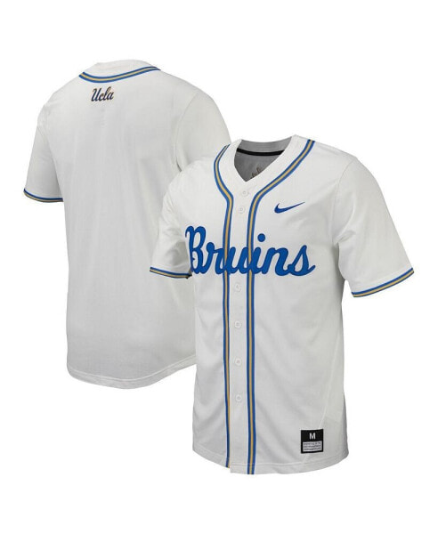 Men's White UCLA Bruins Replica Full-Button Baseball Jersey