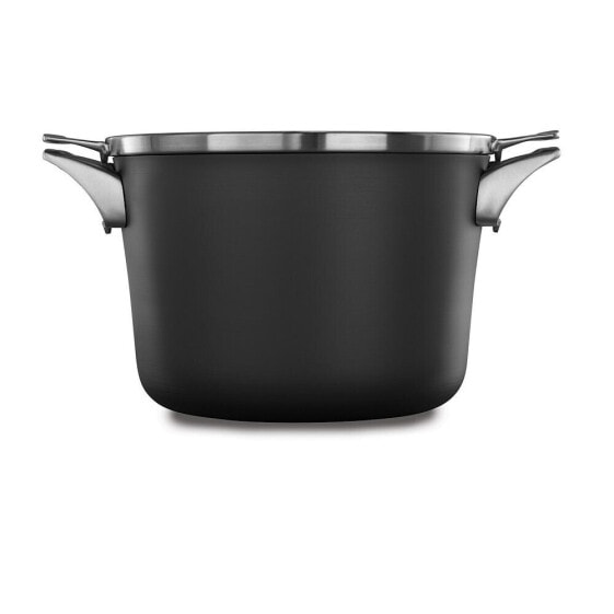 Premier Space Saving Hard-Anodized Nonstick 8 Quart Stock Pot with Lid