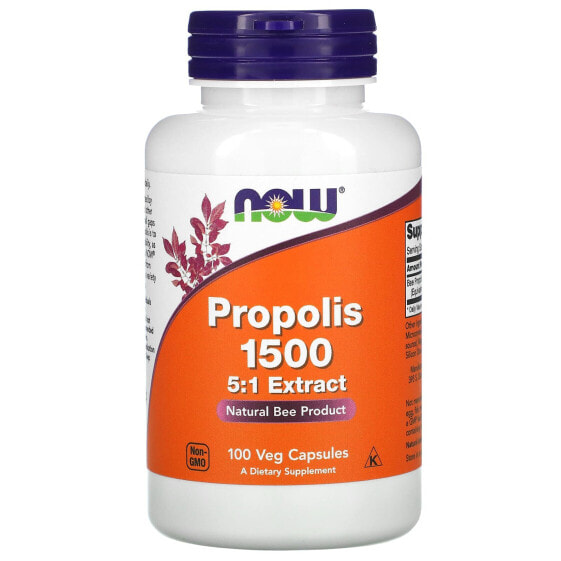 Витаминный прополис NOW Propolis 1500, 100 капсул