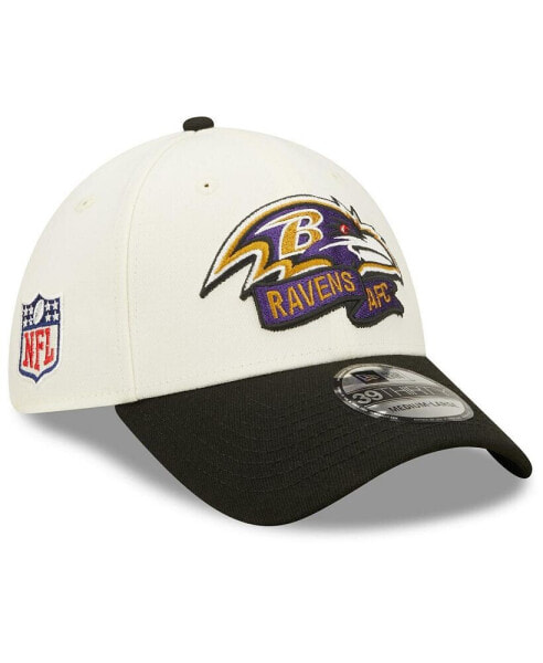 Men's Cream, Black Baltimore Ravens 2022 Sideline 39THIRTY 2-Tone Flex Hat