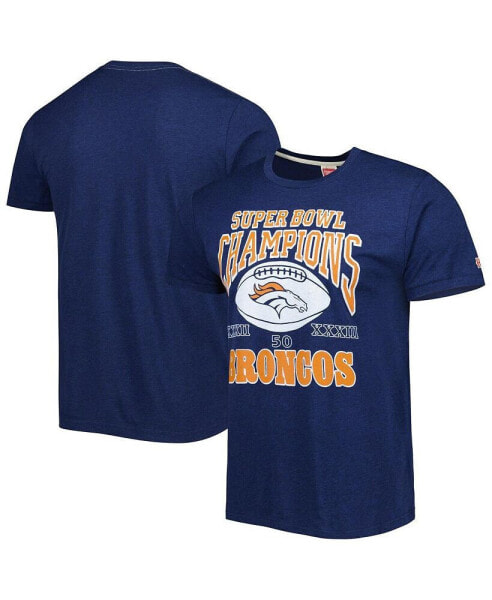 Men's Navy Denver Broncos Super Bowl Classics Tri-Blend T-shirt