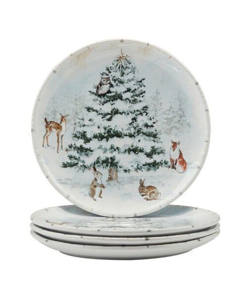 Winter's Frost Dinner Plates, Set of 4