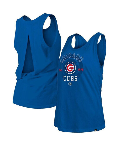 Women's Royal Chicago Cubs Open Back Tank Top