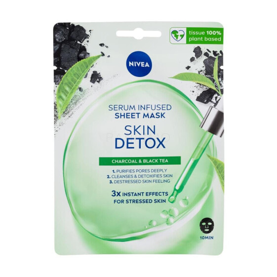 Nivea Skin Detox Serum Infused Sheet Mask 1 St. gesichtsmaske für Frauen