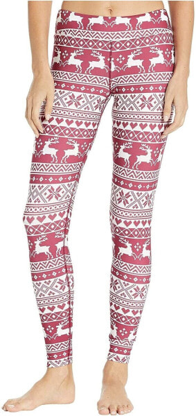 Hot Chillys 251346 Micro Elite Chamois Print Tights Santa Baby Size Large