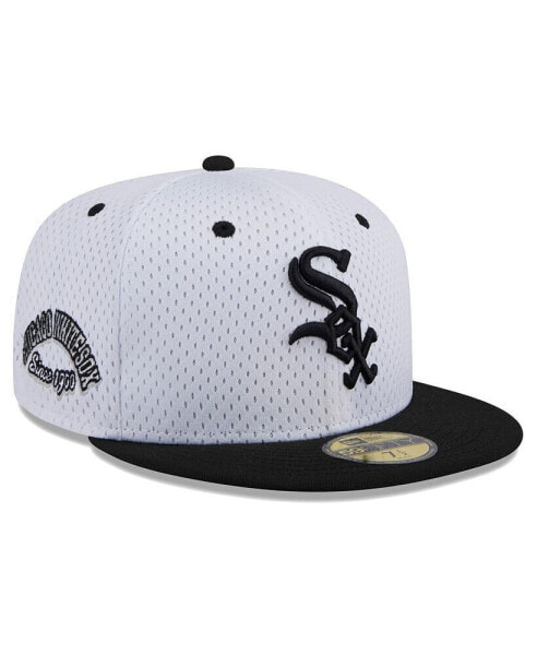 Men's White Chicago White Sox Throwback Mesh 59Fifty Fitted Hat