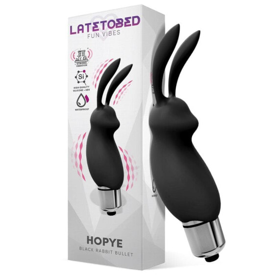 Виброяйцо LATETOBED Hopye Rabbit Vibrating Bullet Silicone Black