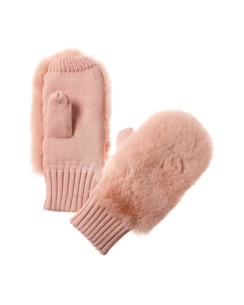 Surell Accessories Mittens Women's Pink