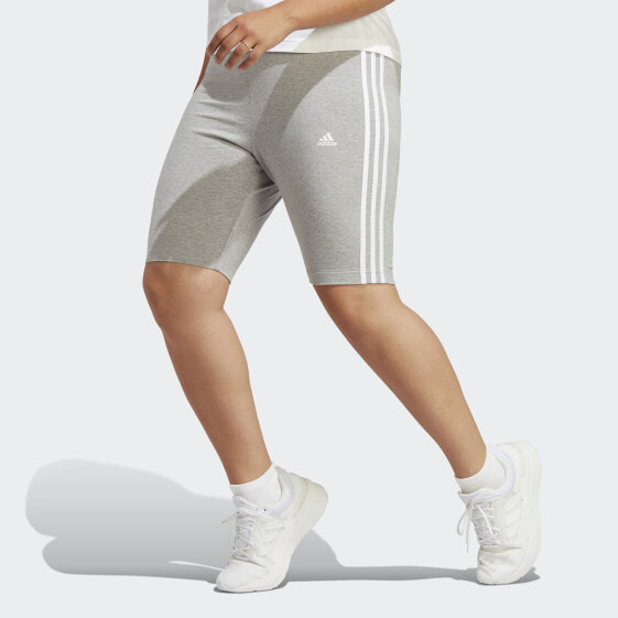 adidas women Essentials 3-Stripes Bike Shorts (Plus Size)