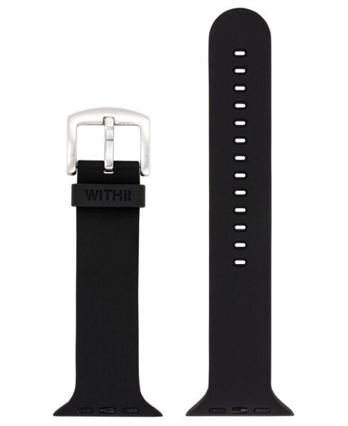 Black Smooth Silicone Band Compatible with 38/40/41mm Apple Watch
