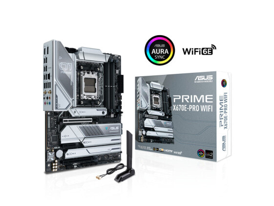 ASUS Prime X670E-PRO WIFI 6E Socket AM5 (LGA 1718) Ryzen 7000 ATX Motherboard