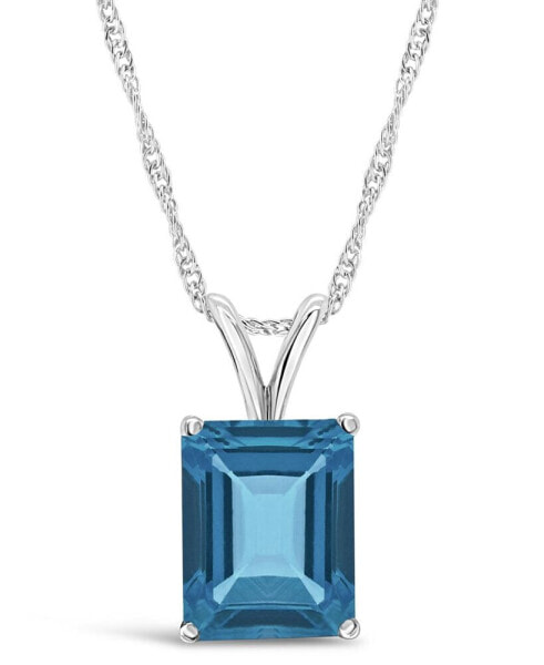 London Topaz (4-1/4 ct. t.w.) Pendant Necklace in 14K White Gold