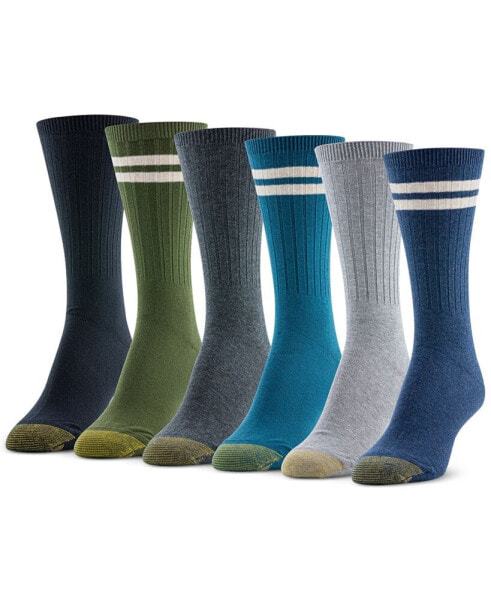 Women's 6-Pack Casual Ribbed Crew Socks