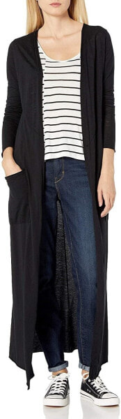 LAmade 257570 Women's Reed Duster Cardigan Black Sweater Size X-Small