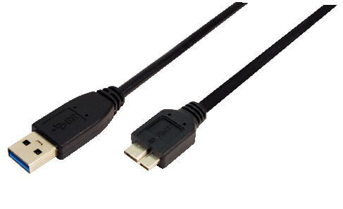LogiLink CU0037 - Micro-USB B - USB A - USB 3.2 Gen 1 (3.1 Gen 1) - Male/Male - 5000 Mbit/s - Black