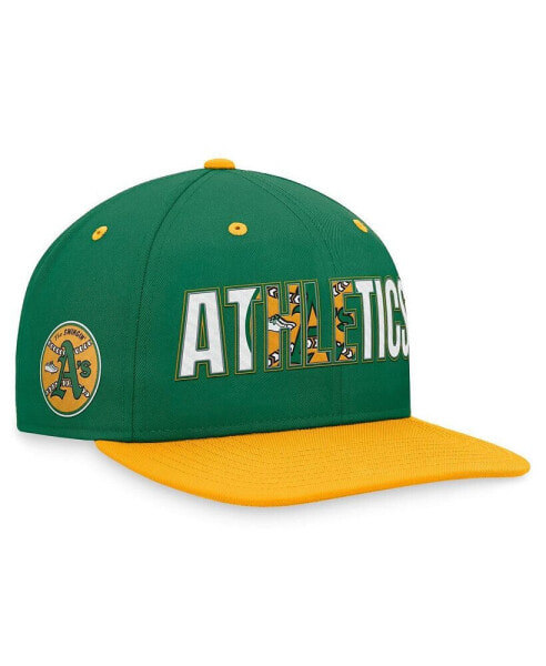 Men's Green Oakland Athletics Cooperstown Collection Pro Snapback Hat
