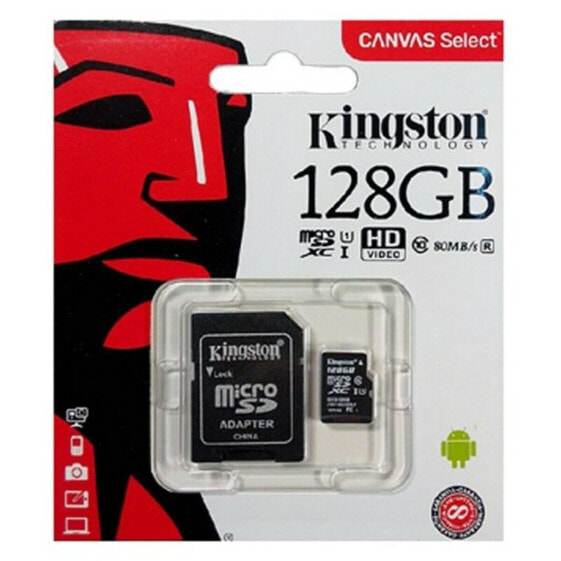 Карта памяти микро-SD с адаптером Kingston SDCS2/128GB exFAT 128 Гб