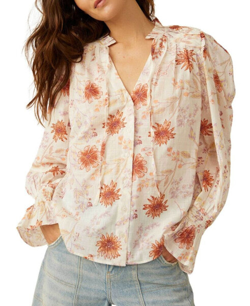 Women's Meant To Be Ruffled Cotton Blouse