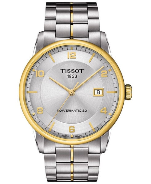 Men's Swiss Automatic Luxury Powermatic 80 Two-Tone Stainless Steel Bracelet Watch 41mm