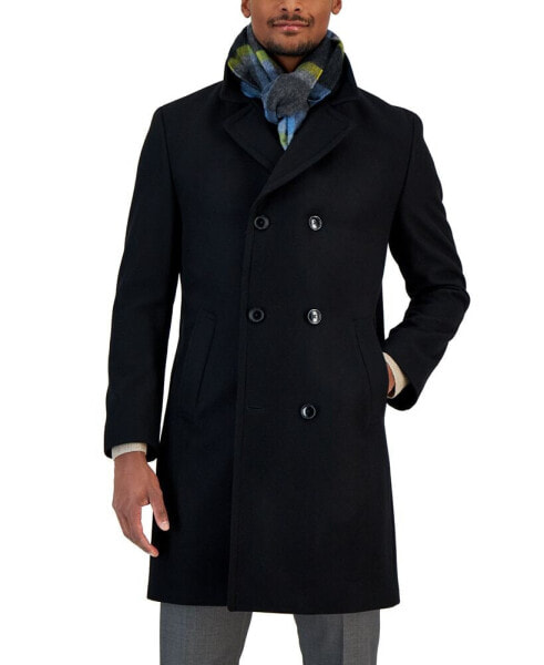 Пальто из шерсти с двубортной застежкой Nautica Classic-Fit для мужчин
