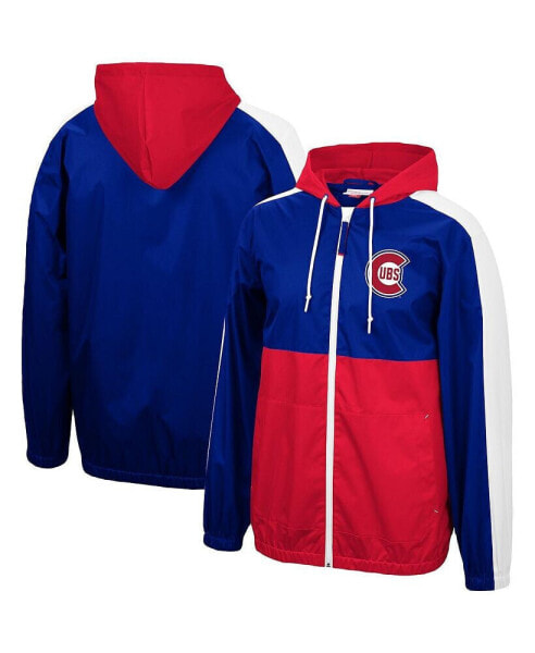 Men's Royal, Red Chicago Cubs Game Day Full-Zip Windbreaker Hoodie Jacket