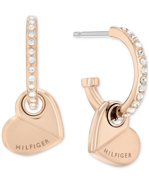 Серьги Tommy Hilfiger Heart Charm Hoop